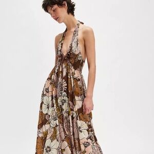 Free People Bayside Maxi Floral Dress size Small